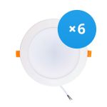 Fordelspakning 6x Bright Choice LED Downlight 18W 1620lm 120D - 840 Kald Hvit | Utskjæring 175mm - Erstatter 2x18W