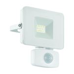 Eglo Veggbelysning Faedo 3 Aluminium Hvit 10W 1000lm - 850 Kald Hvit | IP44 - Bevegelsessensor
