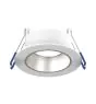 Noxion LED Spot Ares Dyp ring Hvit - med Inner Sirkel Sølv | Utskjæring 68mm - incl. GU10 Fitting
