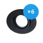 Fordelspakning 6x Noxion Innfelt Spot Logic MR16 Vippbar svart | Utskjæring 80mm - GU10 sokkel