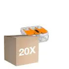 Fordelspakning 20x Wago 221-413 Skrueterminal Koblingsstykke| 3 Ståltråd Forbindelse